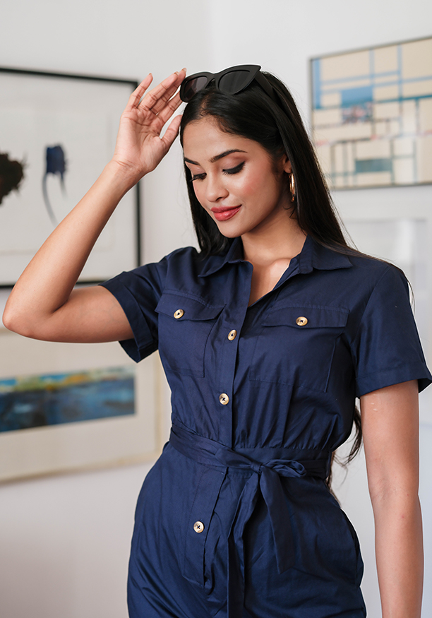 MELINA BLUE JUMPSUIT